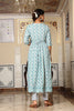 Cotton pleated Kurta Set with front slit