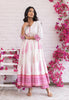 Pink White kurta set
