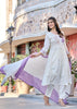 Purple White kurta set