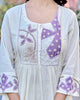 Purple White kurta set