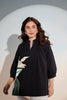 Black piece white top/kurti/shirt