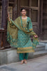 Rama Green and golden kurta set