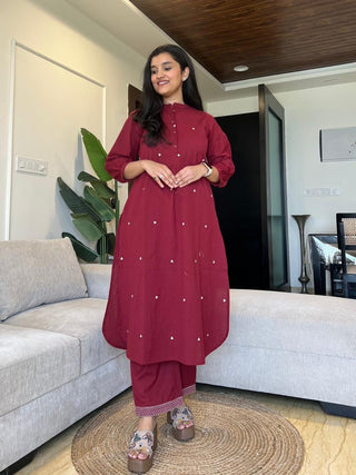 2 piece red cord set