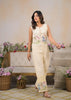 Off white cord set with vest and pants