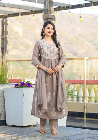 Brownish beige kurta set