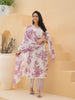 Pastel Pink purple kurta set