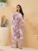 Pastel Pink purple kurta set