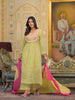 light green and pink kurta set