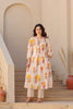 Offwhite yellow printed 2 piece cord set