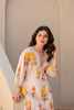 Offwhite yellow printed 2 piece cord set