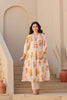 Offwhite yellow printed 2 piece cord set
