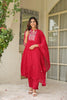 red kurta set