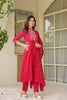 red kurta set