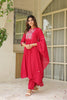 red kurta set