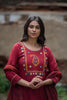 maroon kurta set