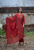 maroon kurta set