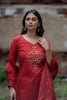 maroon kurta set