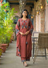 Maroon kurta set