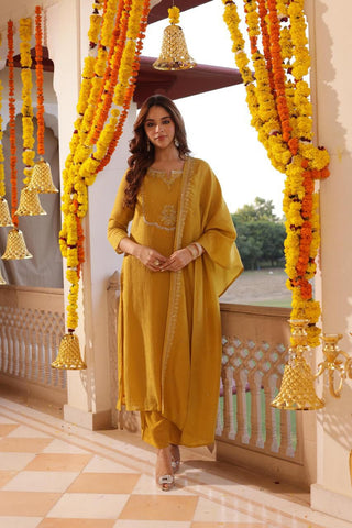 Yellow kurta set