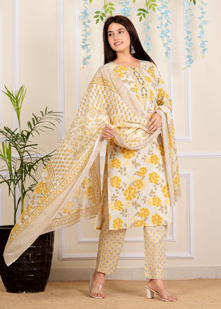 yellow kurta set