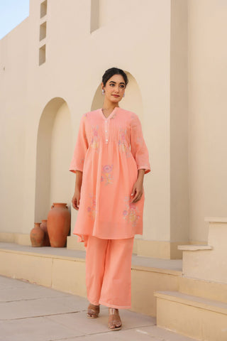 2 piece peach/pink cord set