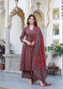 Maroon red kurta set